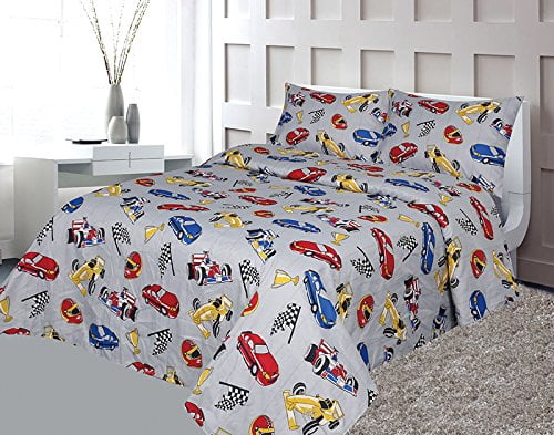 car print bed sheet