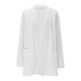 thumbnail image 6 of Fanxing 2025 Cardigan for Women Long Sleeve Lightweight Thin Shrug Casual Kimono Cover Up with Pockets White M, 6 of 9