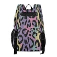 thumbnail image 3 of PVC Transparent Backpacks Clear Backpack for Travel and Outings Rainbow Colors Leopard Print, 3 of 7
