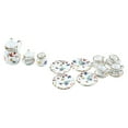 thumbnail image 2 of 30 Piece Miniature Dinnerware Porcelain Tea Set Tableware Cup Plate Colorful Floral Print, 2 of 7