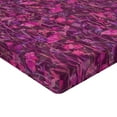 thumbnail image 4 of Ambesonne Dreamy Floral Fitted Sheet, Flowers of Wild Life, Queen Size, Magenta Dark Magenta, 4 of 5
