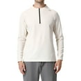 thumbnail image 2 of Maplenight Men’s Activewear Half Zip Waffle Long Sleeve Slim Shirts Fall Winter Climbing Running Gym Workout Tops, 2 of 3