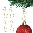 thumbnail image 5 of 200Pcs Gold S-Shaped Metal Christmas Ornament Hooks, No Drill Hanging Hooks for Xmas Tree Baubles, Festive Ornament Hangers for Holiday Decor, Multi-Purpose Metal Hooks for Home & Garden, 5 of 5