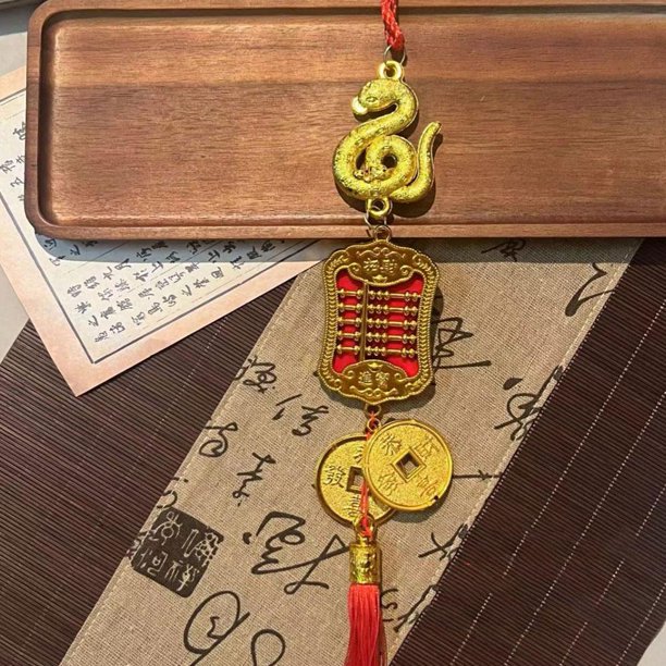 SGACAI HFINGAQEX Decoraciones colgantes de Año Nuevo chino, colgante de serpiente del año 2025, decoración de la suerte, decoración del año Feng para New Shui Ho