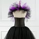 thumbnail image 5 of Disfraz de bruja maléfica de Disney para Halloween, disfraz de reina demonio para niños, vestido de lujo con cola para niñas, vestido glamoroso negro, ropa con tutú, 5 of 5