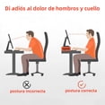 thumbnail image 5 of LUNA PARK Soporte Monitor y Organizador Escritorio, Elevador Base para Monitor Pc con Estante de Almacenamiento 3 Niveles y 2 Compartimentos Organizador para Computadora, 5 of 5