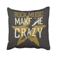 thumbnail image 1 of ARTJIA Graphic Vintage Label With Lightning And Star Rock Music Make Me Crazy Grunge Style Tee Pillowcase Cover 16x16 inch, 1 of 1