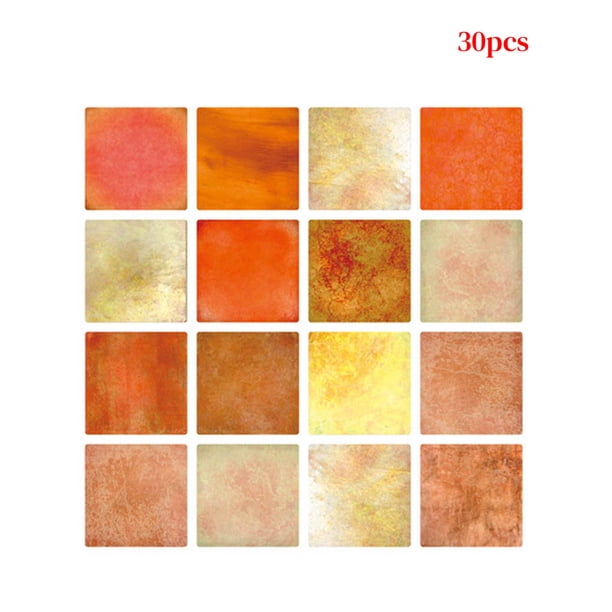 Naiovety 30 Uds. De azulejos de mosaico de simulación, pegatina de pared para armario de cocina, papel tapiz 3D, papel tapiz impermeable para cocina y Decoración del hogar MSC060 Naiovety HA001828-01