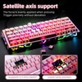 thumbnail image 4 of 61 Keys Mechanical Keyboard, 60% Layout, Hollow Shell in 6 Colors, RGB Backlit, Full N-Key Rollover, Hot-Swappable Linear Red Switch, Backlit PBT Keycaps, 4 of 9