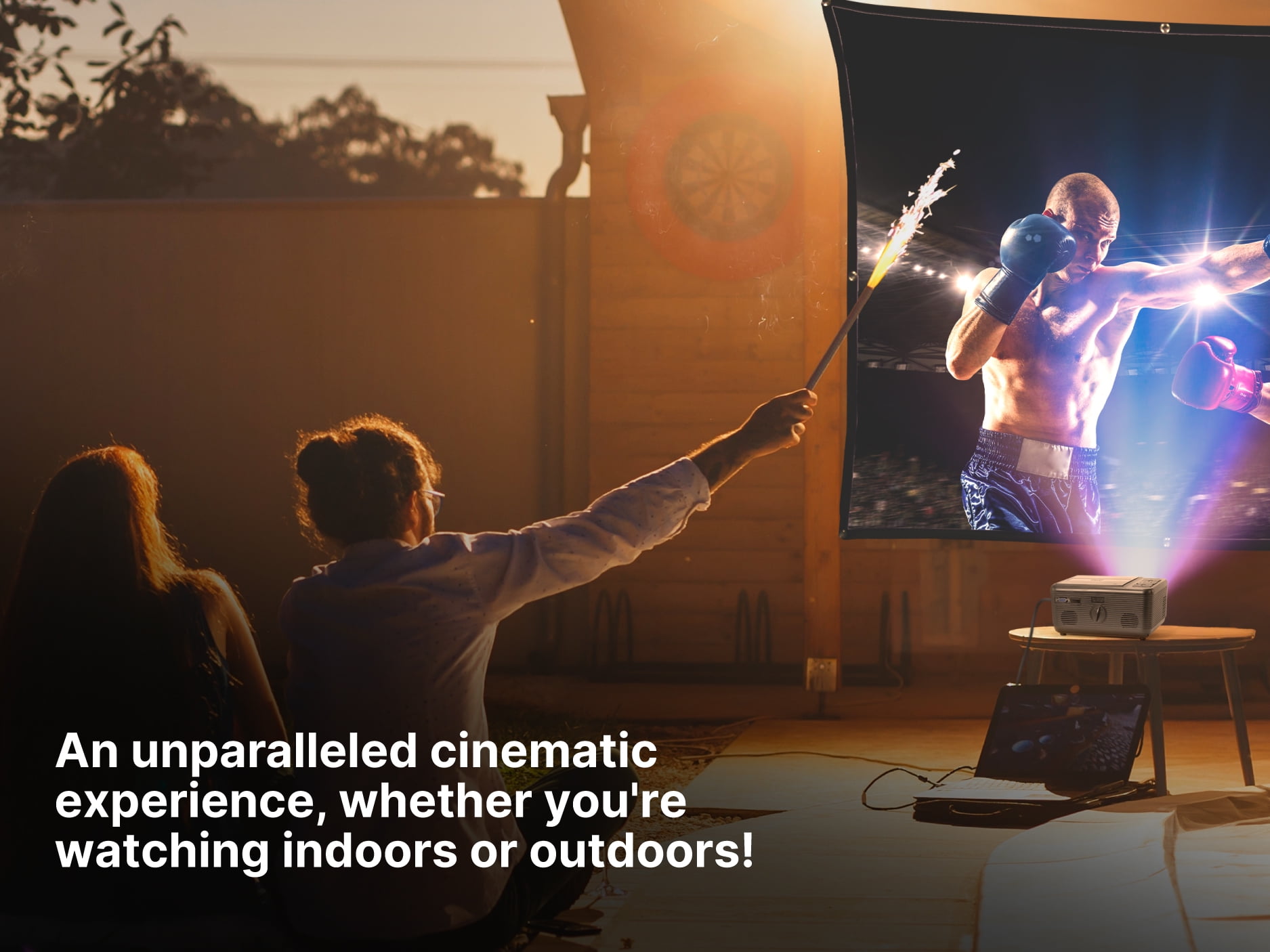 Emerson EVP-2500 150-inch Home Theater LCD Projector with 720p and DVD Player, Black