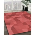 thumbnail image 3 of Ahgly Company Machine Washable Indoor Square Transitional Red Area Rugs, 8' Square, 3 of 7