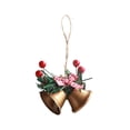 thumbnail image 3 of Campana de Navidad, decoración navideña, bonita hecha a mano para decoración de de Navidad con lazo para vacaciones, guirnaldas de Navidad, , oro, 3 of 8