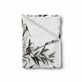 thumbnail image 2 of Bamboo Print Soft Flannel Fleece Blanket, Traditional Bamboo Leaves Meaning Wisdom Growth Renewal Unleash Your Power Art, Cozy Plush for Indoor and Outdoor Use, 50" x 70", Grey White, by Ambesonne, 2 of 6