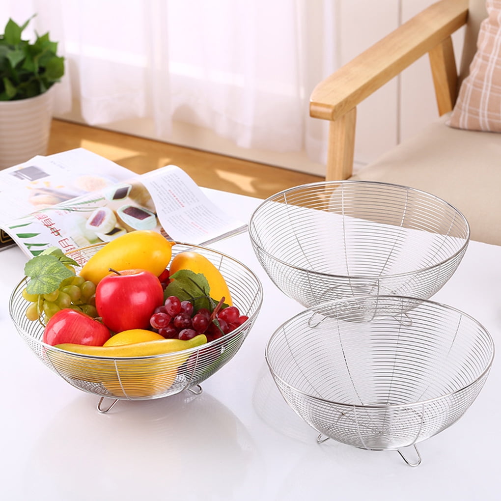 Sonceds Stainless Steel Fruit Basket Vegetables Strainer Drainer Metal