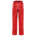 thumbnail image 3 of Aislor Pantalon de Danse Jazz Métallisé pour Homme, Taille Élastique, Rouge, P, 3 of 5