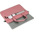 thumbnail image 6 of RAINYEAR 15.6 Inch Laptop Sleeve Shoulder Bag Compatible with 15.6" Notebook Computer Chromebook, Polyester Messenger Bag Carrying Case Briefcase for Men Women (Pink), 6 of 7