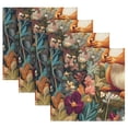 thumbnail image 5 of BZSMCE Satin Native Fab Cotton Dinner Napkin Squirrel Surrounded by Flowers Reusable, 5 of 8