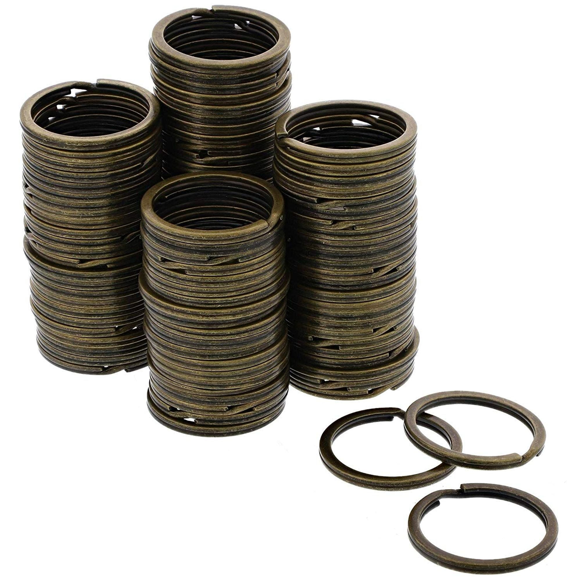 Bright Creations 100 Pack Antique Bronze Split Key rings Bulk 1.2