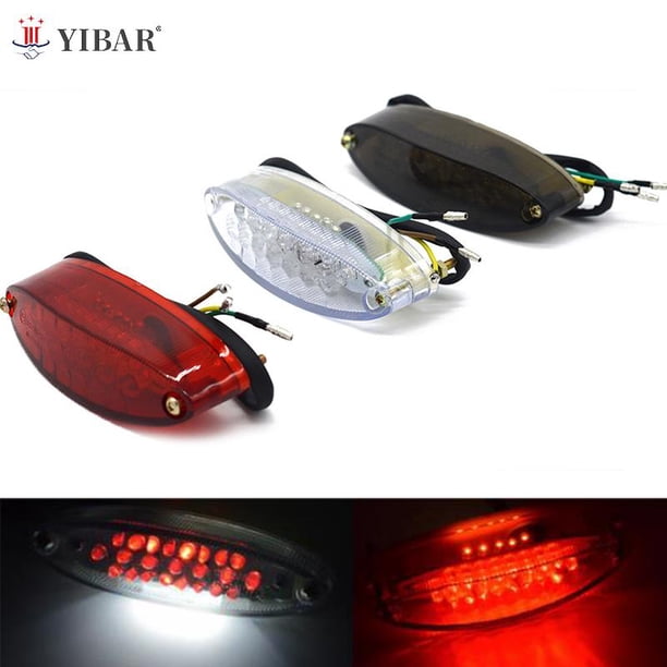 1pc 28 LEDs 3W 12V Motorcycle Rear Light Led Bike Rear Tail Stop Brake Ellipse Light Easy To Mount Directly Bolt On 12cmx3.5cmTP He Qiyong unisex