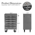 thumbnail image 3 of Eyisean 20" 7-Drawer Rolling Tool Chest on Wheels, Heavy Duty Mobile Metal Tool Box Organizer with Lockable Wheels & Ball Bearing Drawers, Multifunctional Steel Tool Cart for Repair Shop, Garage, 3 of 18