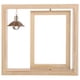 thumbnail image 1 of Marco de fotos de madera giratorio de doble cara, marco de fotos de madera giratorio, decoración del hogar con lámpara, 1 of 7