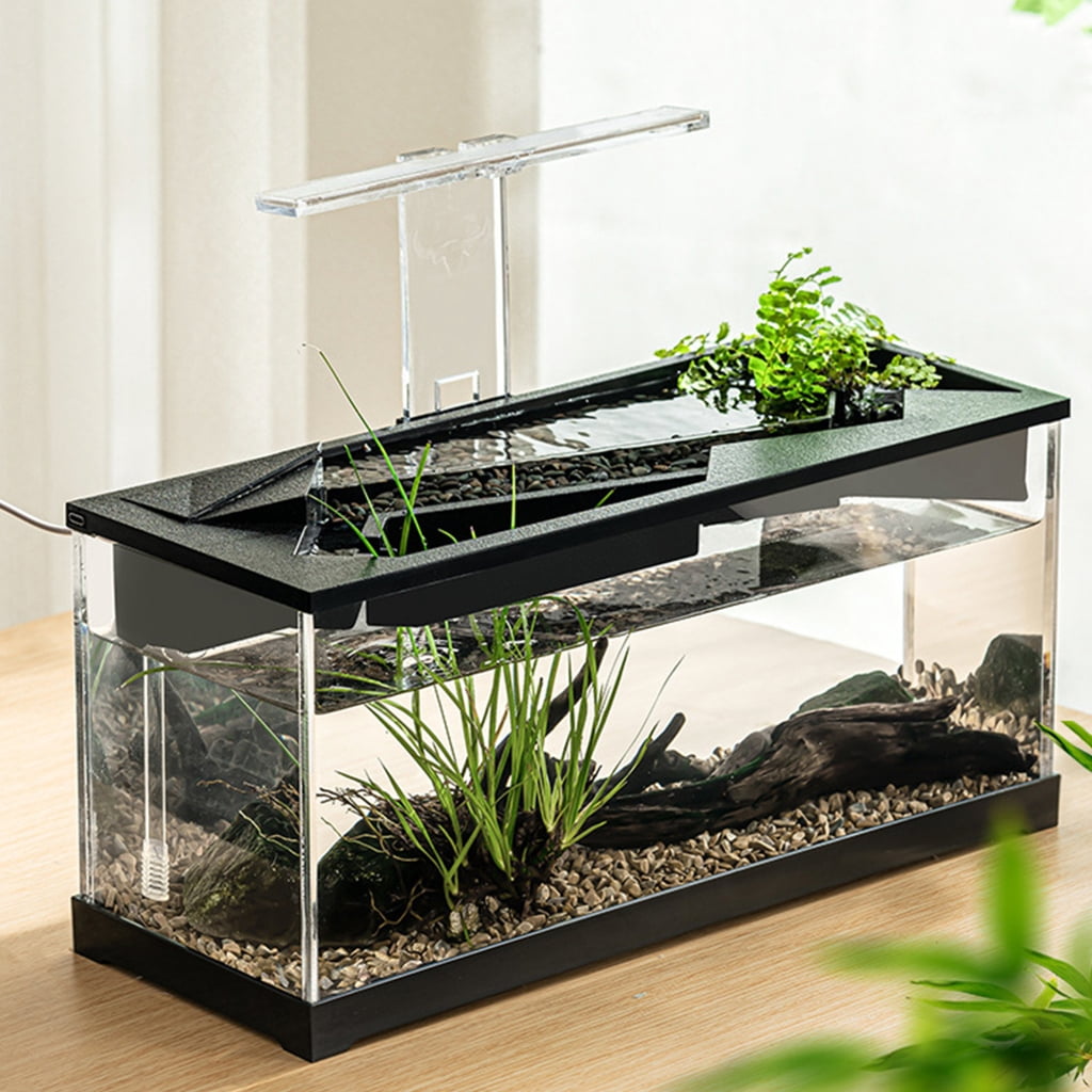 WINDLAND Modern Acrylic Aquarium Set With Oxygenation Pump Design For Compact Living Space Circulations