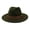 3, variant on Wide Brim Boho Western Hat for Men Women Felt Fedora Hat Flat Brim with Belt