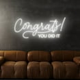 thumbnail image 2 of Handmadetneonsign Congrats You Did it Neon Sign Custom Graduation Gifts, Neon Light Wall Decor, Neon Sign Custom Graduation Decor, Wall Décor, 2 of 5