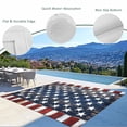 thumbnail image 3 of 4th of July Star Outdoor Rug 6x9 Ft - Reversible Patio Rug Outdoor Camping Rugs, Retro Blue Star Red Striped Independence Day Indoor Outdoor Area Rugs, Non-Slip Outdoor Carpet Runner for Deck/Porch, 3 of 8