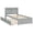Grey, variant on Twin Size Bed with Trundle and Minimalistic Design - Be the Centerpiece of Bedroom