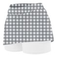 thumbnail image 6 of HomeGardon Back to School Skirts for Girls Girl Skort Fashion Grids Loose High Waist A-line Fake Two Piece Sports Pants Skirt Half Body Skirt, 6 of 7