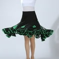 thumbnail image 3 of Falda De Baile De Salón Traje De Baile Puesta En Escena Para Mujer Verde Sunnimix falda de baile, 3 of 7