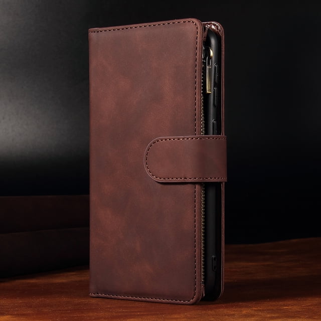Premium Flip Zipper Wallet PU Leather Phone Case With Kickstand & Wrist Strap for Huawei P40 Pro Plus, P40, P30 Pro, P30 Lite, P20 Lite 2019, Mate 30 Lite Pro, Honor 20 Pro, 20i, 10i, 20 Lite, P