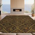 thumbnail image 2 of Design&I 5'x7' Washable Area Rug Vintage Boho Distressed Bird Gothic Scroll Bamboo Sofa Snake Playful Expressive for Small Living Room, Bedroom, Sleek Flatweave Pet Friendly & Non-Slip, 2 of 7