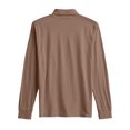 thumbnail image 4 of Long Sleeve Golf Shirt Men Mens Knit Shirts Notch Neck Breathable Soft Casual Lightweight Solid Color Tops, 4 of 4