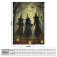 thumbnail image 4 of Pratyus Witches Forest Full Moon Throw Blankets Cozy Soft Fuzzy Plush Home Decor Blanket All Seasons Halloween 40x50in, 4 of 6