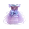 thumbnail image 3 of Girls Mermaid Princess Dress Ruffles Halloween Christmas Wedding Outfit, 3 of 4