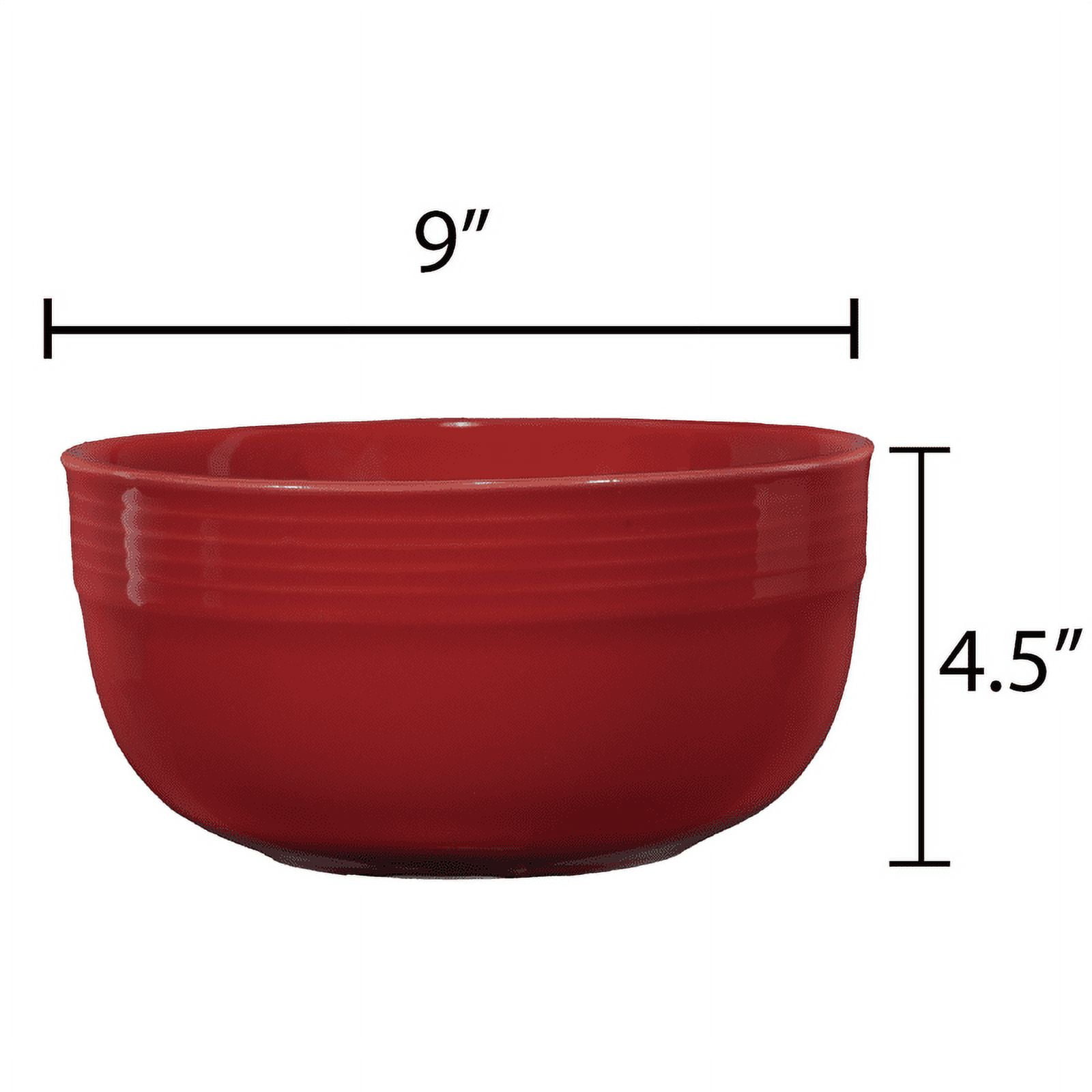 Mainstays Chiara Stoneware Round 9" Red Serve Bowl
