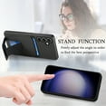 thumbnail image 4 of Allytech Card Holder Back Cover Case for Samsung Galaxy S23 FE, PU Leather TPU Hybrid Kickstand Anti-Scratch Shockproof Slim Vintage Phone Case for Galaxy S23 FE, Black, 4 of 8