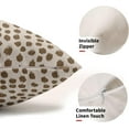 thumbnail image 3 of Polka Dot Pillow Covers 18x18 Set of 2 Black Cream Throw Pillows Boho Design Brush Strokes Decorative Outdoor Pillowcase Square Cushion Cover Linen Pillow Case for Home Sofa Couch Bed, 3 of 6
