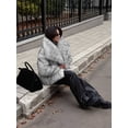 thumbnail image 6 of Womens Faux Fur Coat Faux Fur Jacket Long Sleeve Lapel Furry Winter Jackets Parka Short Coat Silver Fur XS, 6 of 8