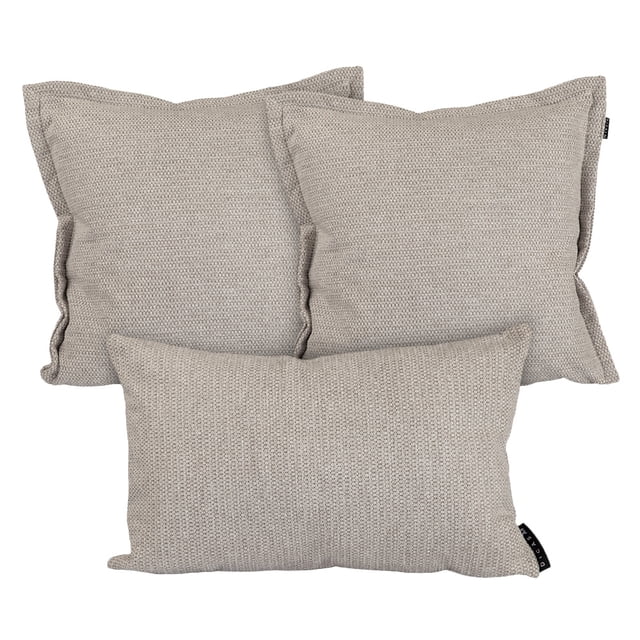 Set de 3 Cojines (2 Cuadrados + 1 Rectangular) Rivo Beige