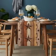thumbnail image 2 of Western Texas Star Vintage Table Runner - 60 Inch Long, Kitchen Dining Table Runner Dresser Scarves, Farmhouse Brown Wood Grain Farmhouse Decor for Coffee Tables Wedding Party Banquet, 2 of 8
