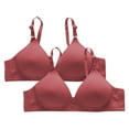 thumbnail image 1 of Timegard Wireless Bras for Women 2pc Breathable Adjustable Strap Full Support Comfy Daily Push up Bras, 1 of 3