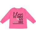 thumbnail image 3 of Inktastic Bicycle I Love to Ride My Bike Girls Long Sleeve Toddler T-Shirt, 3 of 5
