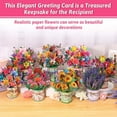 thumbnail image 7 of 8 Pack Paper Flower Pop Up Cards, Flower Bouquet Card Popup 3D Greeting Cards for Mother's Day, Graduation, Anniversary, Birthday, Congratulations, Get Well, Home Decor, with Envelope and Note, 7 of 7