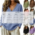 thumbnail image 3 of Kadlawus Long Sleeve Loose V Neck Pullover Women Fall Knit Sweater Cozy Soft Plus Size Tunic Tops for Commute Weekend Travel Holiday Casual Wear, Pink L, 3 of 6