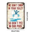 thumbnail image 4 of Hojalata Rectangular 20*30cm Plano Serie Don't Pee In Our Swimming Caligrafía Y Pintura Likrtyny, 4 of 9