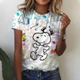 thumbnail image 2 of Tops cortos Y2k 2024, camisetas para bebé con estampado de Snoopy rosa lindo, camiseta corta de manga corta Harajuku con cuello redondo y dibujos animados vintage de los años 2000, 2 of 4