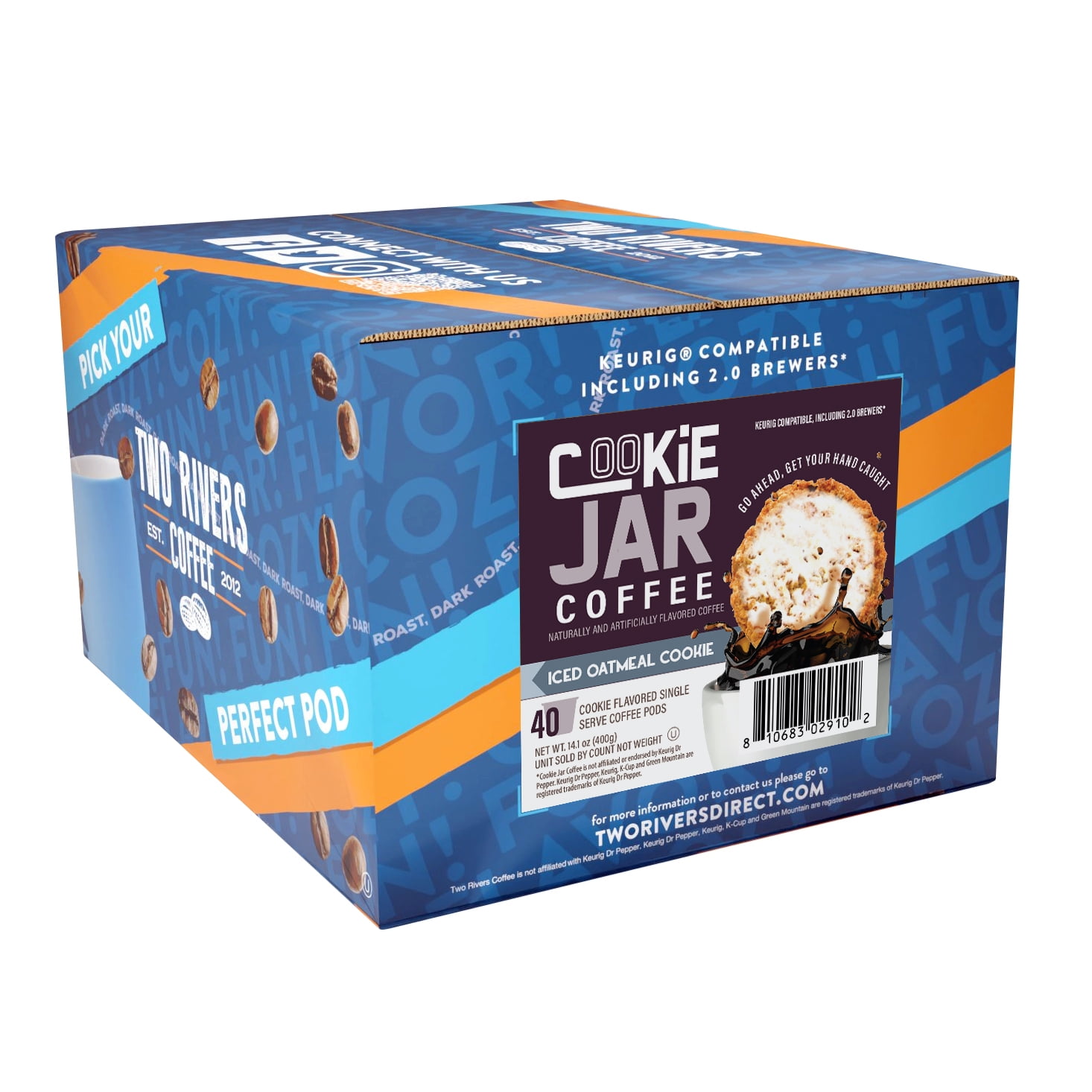 Cookie Jar Iced Oatmeal Cookie Flavored Coffee Pods for Keurig, 40-Pack